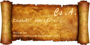 Csató Adrián névjegykártya