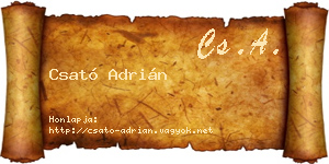 Csató Adrián névjegykártya