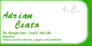 adrian csato business card