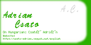 adrian csato business card